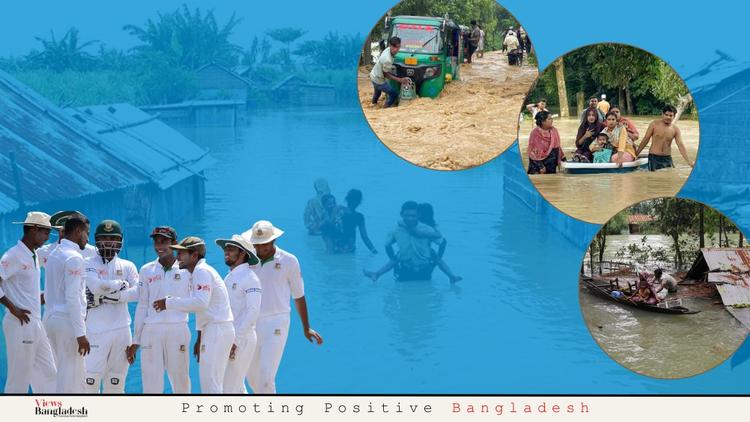 Country adrift in suffering, flood crisis and cricket victory